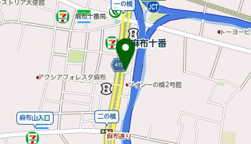 【傘シェアリング】 南北線 麻布十番駅 2番出口付近の地図画像