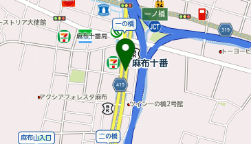 【傘シェアリング】 南北線 麻布十番駅 駅事務所付近の地図画像
