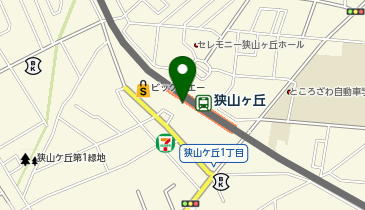 【傘シェアリング】 西武池袋線 狭山ヶ丘駅 西口の地図画像