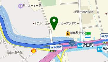 【傘シェアリング】 東京ガーデンテラス紀尾井町 紀尾井テラスの地図画像