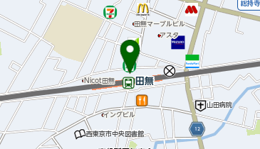【傘シェアリング】 西武新宿線 田無駅 (改札内)の地図画像