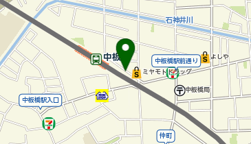 【傘シェアリング】 東武東上線 中板橋駅 北口の地図画像