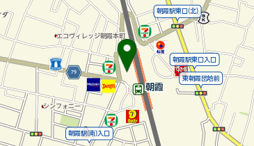 【傘シェアリング】 東武東上線 朝霞駅 南口の地図画像