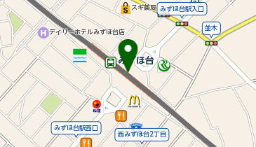 【傘シェアリング】 東武東上線 みずほ台駅 証明写真機横の地図画像