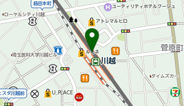 【傘シェアリング】 東武東上線 川越駅 改札付近の地図画像