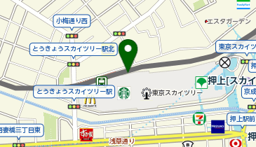 【傘シェアリング】 東武スカイツリーライン とうきょうスカイツリー駅 西改札口の地図画像