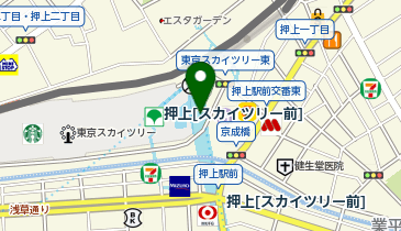 【傘シェアリング】 東武スカイツリーライン 押上駅 押上方面改札 公衆電話横の地図画像