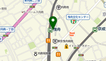 【傘シェアリング】 東武スカイツリーライン 曳舟駅 東口の地図画像