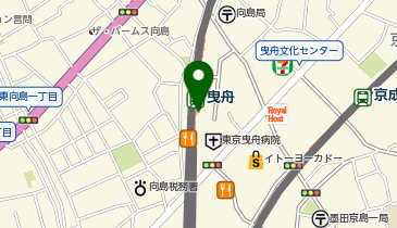 【傘シェアリング】 東武スカイツリーライン 曳舟駅 (改札内)の地図画像