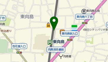 【傘シェアリング】 東武スカイツリーライン 東向島駅 出入口付近の地図画像