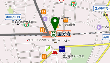 【傘シェアリング】 西武国分寺線 国分寺駅 国分寺線側改札の地図画像