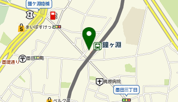 【傘シェアリング】 東武スカイツリーライン 鐘ヶ淵駅 西改札口 AED横 (改札内)の地図画像