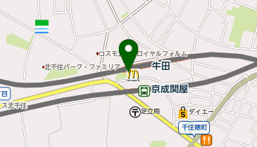 【傘シェアリング】 東武スカイツリーライン 牛田駅の地図画像