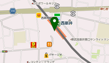 【傘シェアリング】 東武スカイツリーライン 西新井駅 西口 エレベーター付近の地図画像