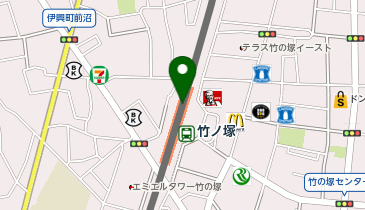 【傘シェアリング】 東武スカイツリーライン 竹ノ塚駅 Amazonロッカー隣の地図画像