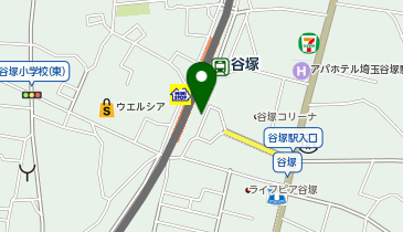 【傘シェアリング】 東武スカイツリーライン 谷塚駅 券売機付近の地図画像