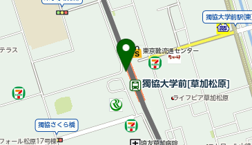 【傘シェアリング】 東武スカイツリーライン 獨協大学前駅 西口の地図画像