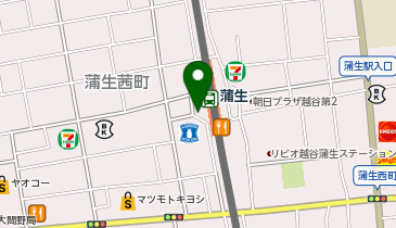 【傘シェアリング】 東武スカイツリーライン 蒲生駅 西口の地図画像