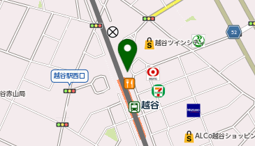 【傘シェアリング】 東武スカイツリーライン 越谷駅 東口の地図画像