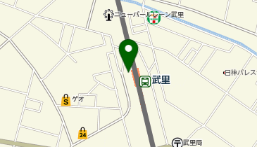 【傘シェアリング】 東武スカイツリーライン 武里駅 西口の地図画像