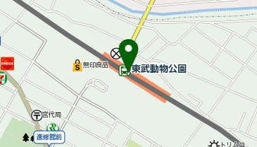 【傘シェアリング】 東武スカイツリーライン 東武動物公園駅 東口 2階 出入口付近の地図画像