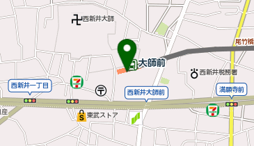 【傘シェアリング】 東武大師線 大師前駅 コインロッカー付近の地図画像