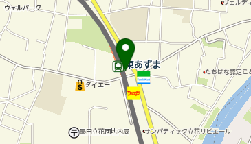 【傘シェアリング】 東武亀戸線 東あずま駅 1番線ホーム付近 (改札内)の地図画像