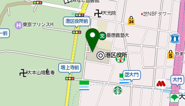 【傘シェアリング】 港区役所の地図画像