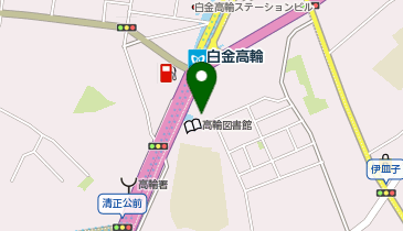 【傘シェアリング】 高輪地区総合支所の地図画像