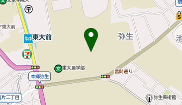 【傘シェアリング】 東京大学 農学部 3号館 農学生命科学図書館側 出入口付近の地図画像