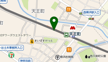 【傘シェアリング】 相鉄本線 天王町駅 YBP口の地図画像