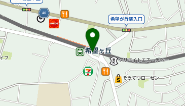 【傘シェアリング】 相鉄本線 希望ヶ丘駅 南口の地図画像