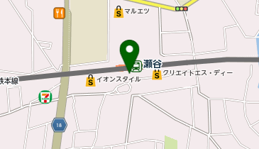 【傘シェアリング】 相鉄本線 瀬谷駅 券売機付近の地図画像