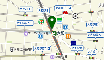 【傘シェアリング】 相鉄本線 大和駅 案内板横の地図画像