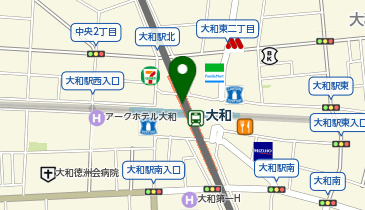 【傘シェアリング】 相鉄本線 大和駅 ATM付近の地図画像