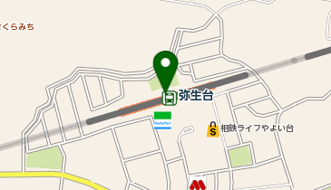 【傘シェアリング】 相鉄いずみ野線 弥生台駅 券売機付近の地図画像