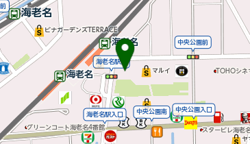 【傘シェアリング】 マルイファミリー海老名 2階ペデストリアンデッキ出入口の地図画像