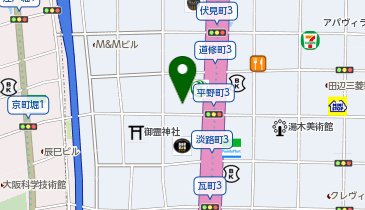 【傘シェアリング】 大阪ガス 本社 南側出入口付近(Daigasビル本社(2))の地図画像