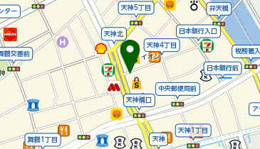 【傘シェアリング】 ノース天神 正面入口の地図画像