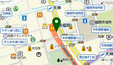 【傘シェアリング】 ソラリアステージ M2階 上りエスカレーター付近の地図画像