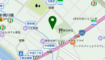 【傘シェアリング】 タックエンタープライズ 中洲川端商店街の地図画像