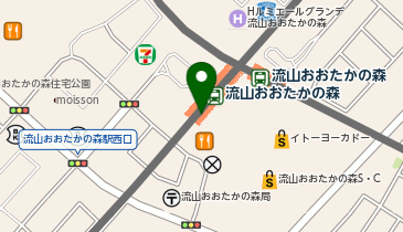 【傘シェアリング】 つくばエクスプレス 流山おおたかの森駅 こかげテラス口の地図画像