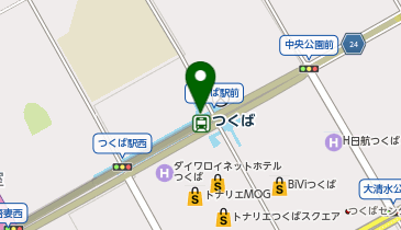【傘シェアリング】 つくばエクスプレス つくば駅の地図画像