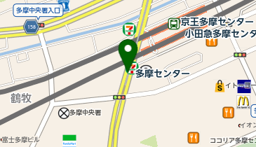 【傘シェアリング】 多摩都市モノレール 多摩センター駅の地図画像