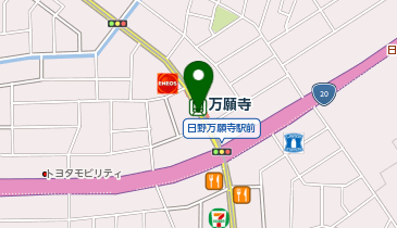 【傘シェアリング】 多摩都市モノレール 万願寺駅 券売機付近の地図画像