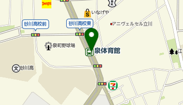 【傘シェアリング】 多摩都市モノレール 泉体育館駅 公衆電話横の地図画像