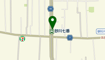 【傘シェアリング】 多摩都市モノレール 砂川七番駅 券売機付近の地図画像