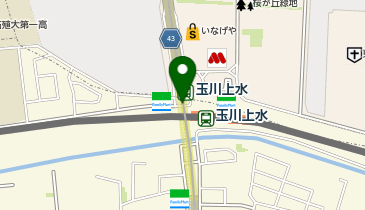 【傘シェアリング】 多摩都市モノレール 玉川上水駅 改札正面の地図画像