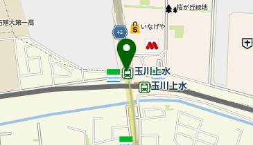 【傘シェアリング】 多摩都市モノレール 玉川上水駅 (改札内)の地図画像