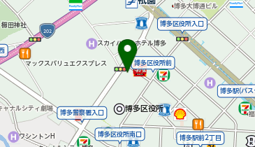 【傘シェアリング】 福岡商工会議所 正面入口の地図画像